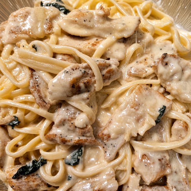 Chicken Alfredo.