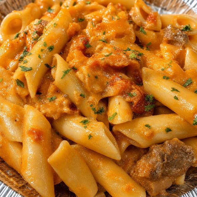 Salmon with Vodka Sauce.