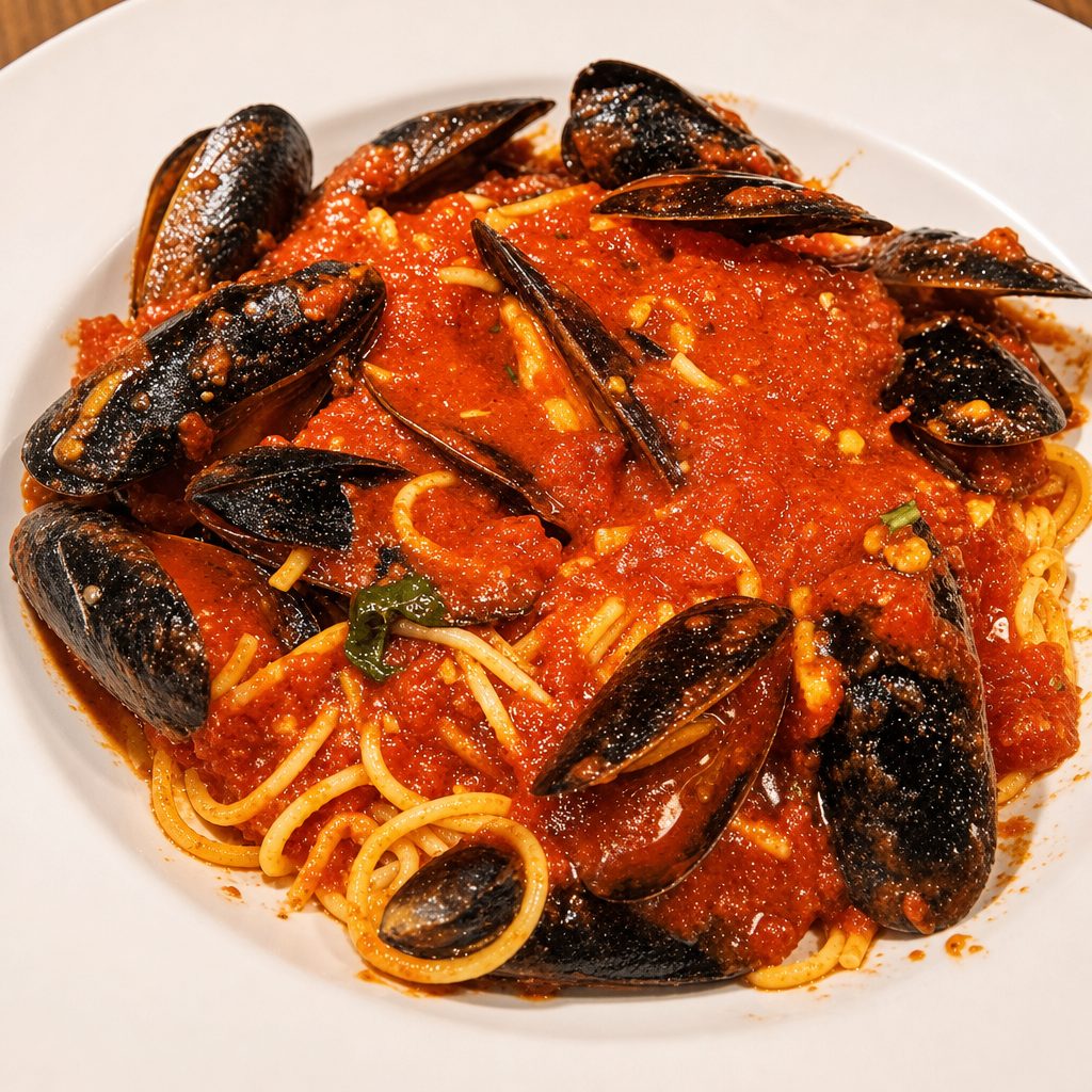 Mussels Marinara.