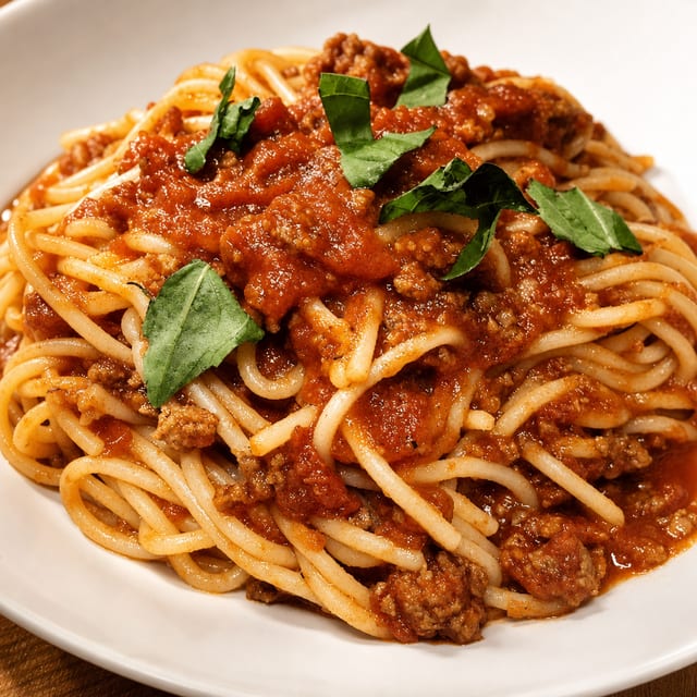 Spaghetti with Meat Sauce.