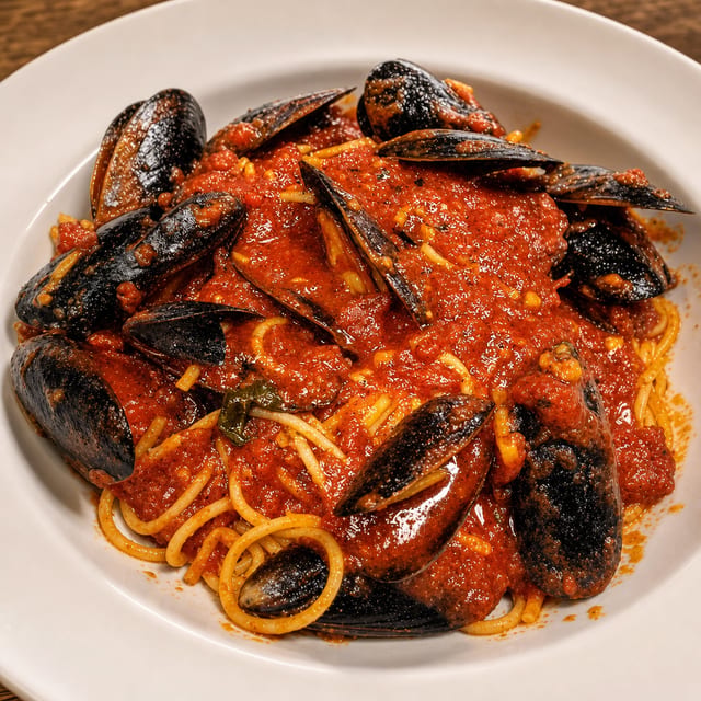 Mussels Marinara.